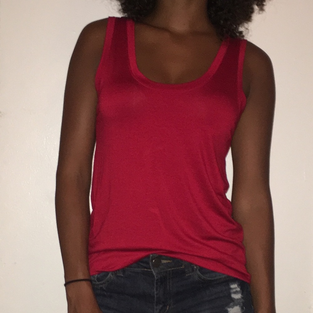 Red long shirt